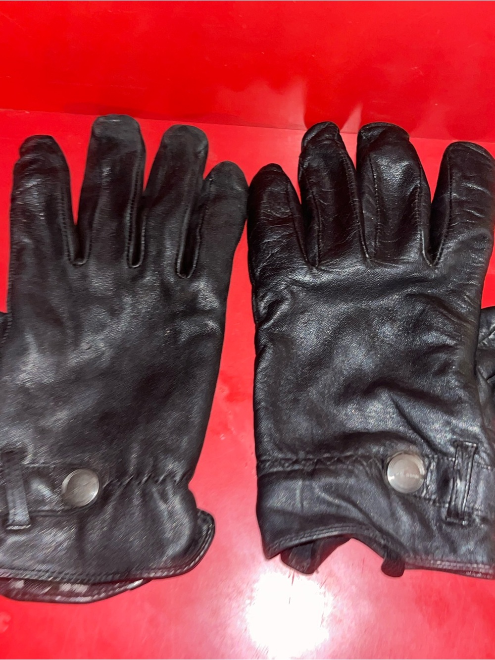 TIMBERLAND REFINED NAPPA LEATHER GLOVES, Fleece padded interior. Size L